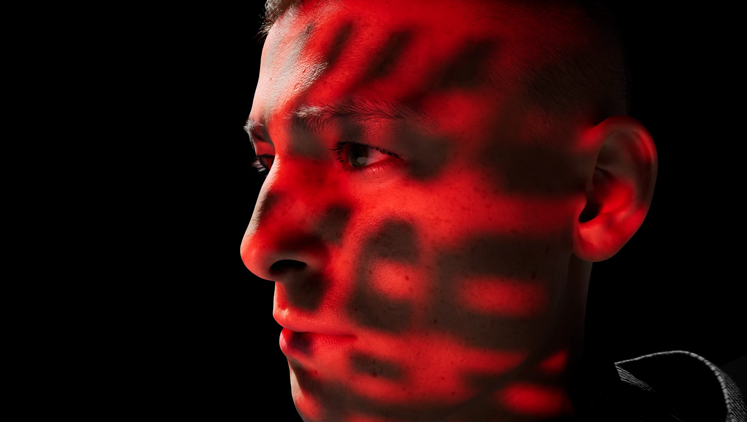 Shifting patterns across the face
