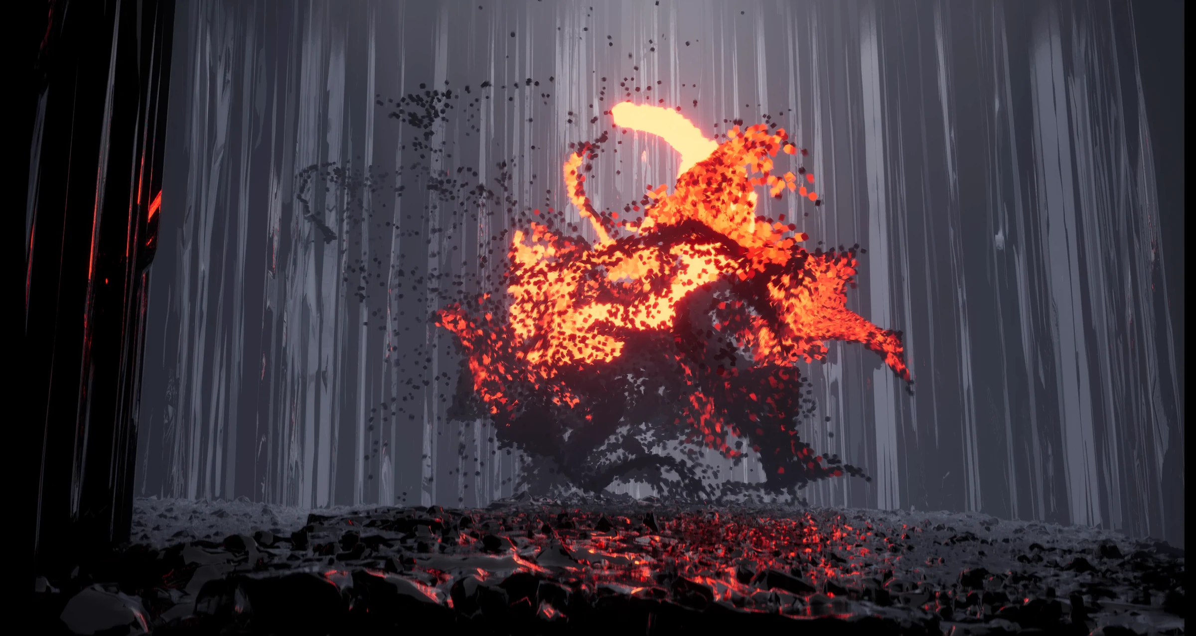 An eruption of light in the cavern