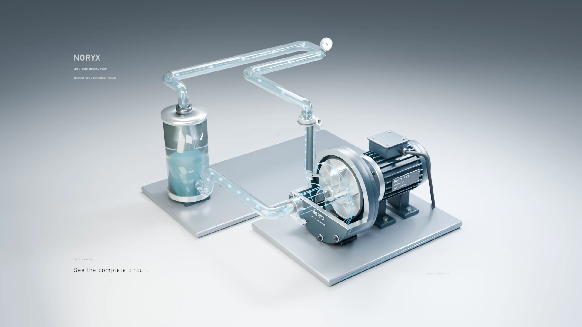 System view / a simplified hydraulic circuit
